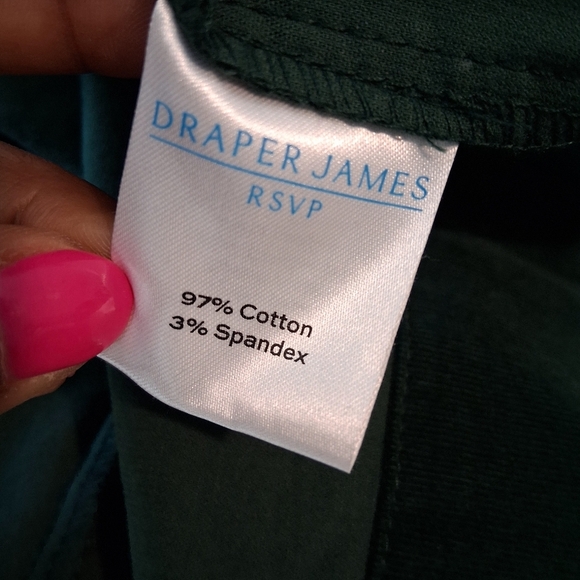 Draper James RSVP Dark Green Corduroy Button Shirt Dress Size XXL NWT - Picture 6 of 13